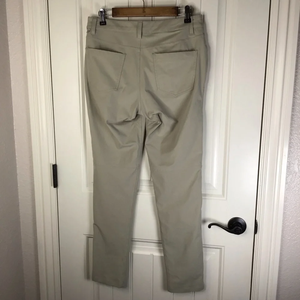 Lululemon ABC Slim-Fit 5 Pocket Pant Warpstreme in Khaki Size 30.